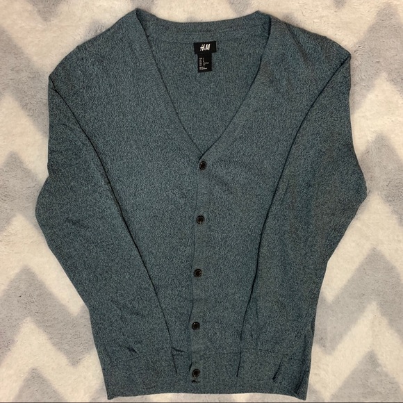 mens teal cardigan